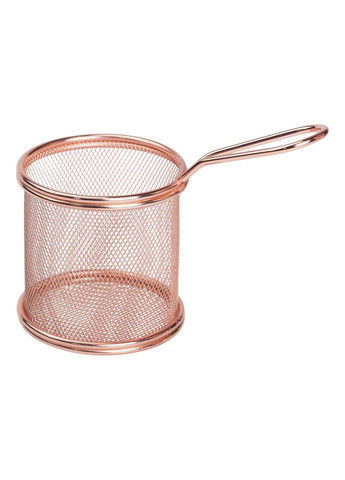 Кошик сервірувальний для фрі та снеків 9×9×9 см з гальванічним покриттям Рожевий HP-19-5-R (A-033459) Zhongjing (361242363)