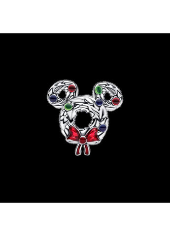 Срібний шарм Пандора "Різдвяний вінок з Мікі Маусом" 793531C01 Kabluchka (355347001)