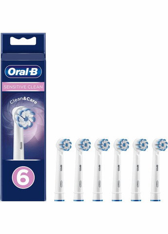 Насадки для электрических зубных щеток OralB Sensitive Clean & Care 6 шт Oral-B (280265726)