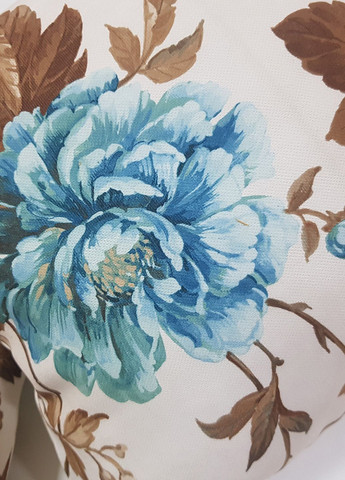 Комплект декоративных подушек 40х40см 2шт 40х22см 1шт молочные с голубым (п_0416) Firanka Flowers (307840192)