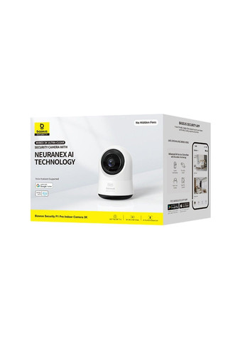 IP-камера відеоспостереження Security P1 Pro Indoor Camera 3K White (Adapter Not Included) Baseus (371363229)