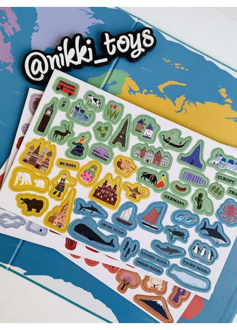 Магнітна карта світу "Hello World" MD 1018 MiDeer (297129251)