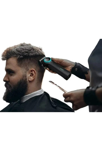 Машинка для стрижки аккумуляторная 10 насадок триммер LED дисплей зеленый (2390000031) VGR V-001 (342392594)