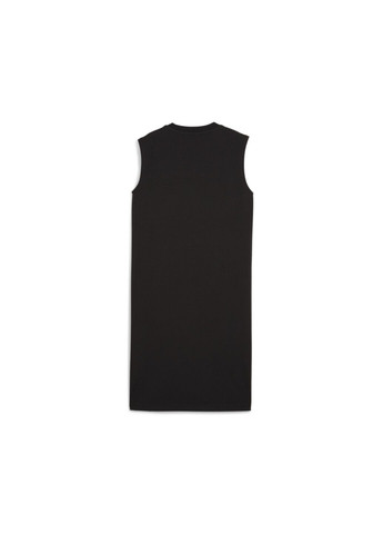 Черное спортивное платье ess+ women's sleeveless dress Puma однотонное