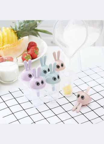 Формы для мороженого Зайчики (6 форм) No Brand (337347240)