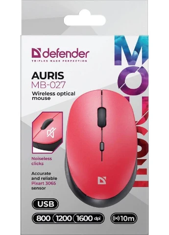 Мышь Auris MB-027 Wireless Red Defender (360408896)