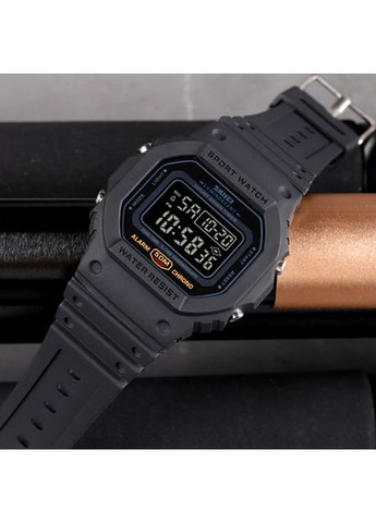 Часы электронные водонепроницаемые спортивные черные для мужчин с будильником и подсветкой ProDobro (367266465)