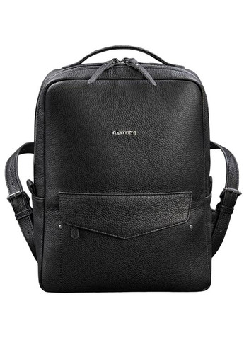 Рюкзак жіночий шкіряний на блискавці Cooper флотар Чорний BlankNote (302370773)