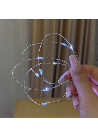 Світлодіодна гірлянда 50 метрів холодне біле світло білий провід 500 LED 8 режимів з пультом Роса (363114652)