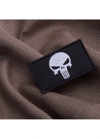 Набір шевронів 2 шт з липучкою PUNISHER Череп Карателя 5х8 см вишитий патч нашивка Карателя IDEIA (386250651)