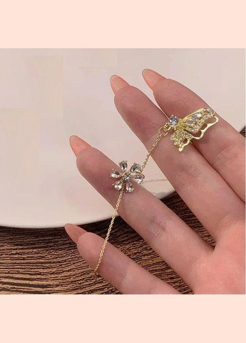 Ошатна ліва кафа з ланцюжком метелик і квітка, 5583 Fashion Jewelry (336950500)
