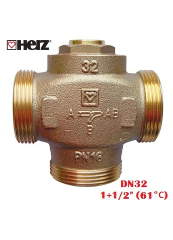 Триходовий змішувальний клапан Teplomix 61°C DN32 Ø1½" Herz (385573688)