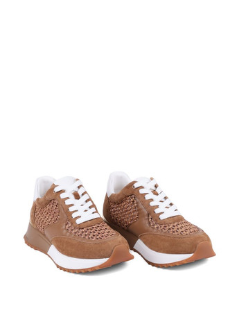 Женские Кроссовки H2422B-38-1 Коричневый Кожа MIRATON коричневые лето (330179908)