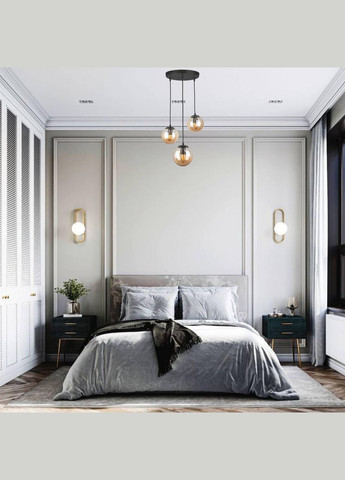 Люстра на три кофейных шара (56-PR150F-3 BK+BR) No Brand (370072038)