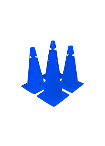 Конусы-фишки спортивные 31 см (набор 4 штуки) синие EasyFit (361668506)