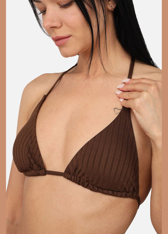 Коричневый летний лиф треугольник женский цвет коричневый цб-00268401 No Brand