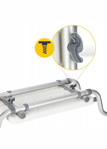 Сидение-лавка для ванной регулируемое White/Grey () 4FIZJO P-5905973403436 (345712756)