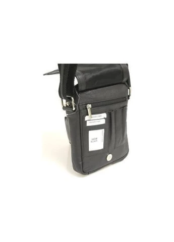 Мужская наплечная сумка LEATHER Black (Eb52006 001) Enrico Benetti (322207412)