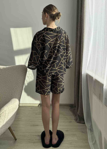 Графитовая всесезон пижама коллекции «буйность» (рубашка, шорты) VIDCHUY