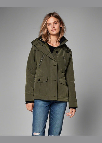 Оливкова демісезонна куртка демісезонна - жіноча куртка af5462w Abercrombie & Fitch