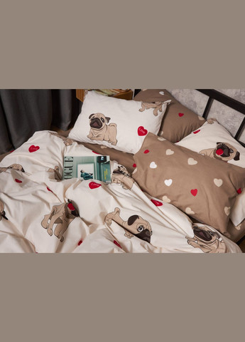 Пододеяльник Бязь Gold Люкс Полуторный Евро 160 x 220 см (MS-870000406) Moon&Star Bulldog Love (303576256)