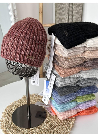 Женская шапка стильная красивая. Мужская шапка с двойным отворотом No Brand (362917710)