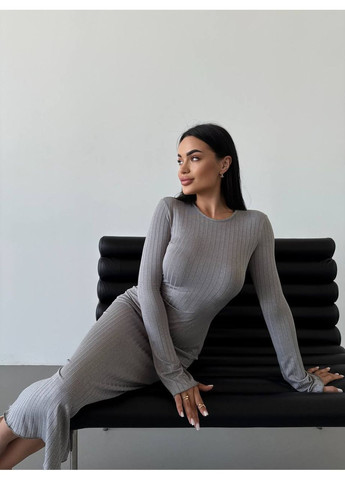 Сіра святковий сукня Vione однотонна