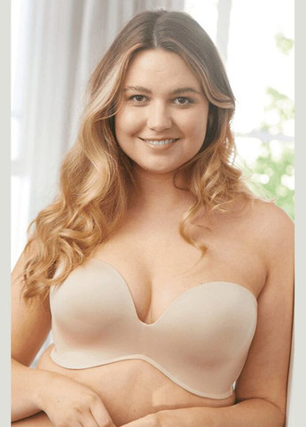 Кремовый балконет бюстгальтер push up без бретелей Wonderbra без косточек
