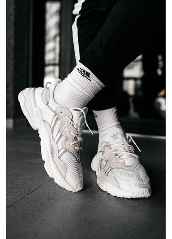 Бежевые демисезонные кроссовки мужские adidas ozweego adiprene pride beige white 2 адидас озвиго No Brand