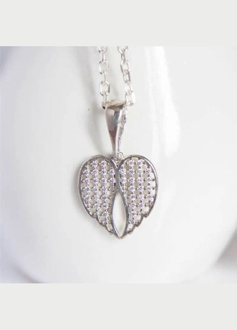 Подвес серебряный листик с россыпью белых фианитов No Brand (333705343)