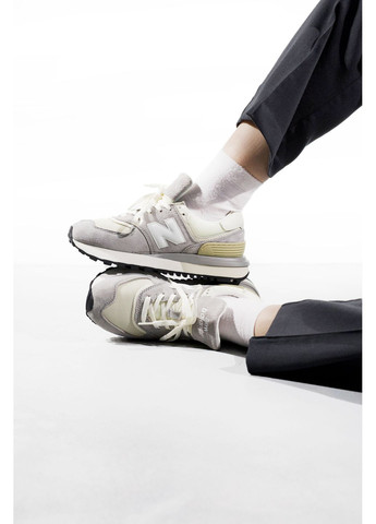КРОССОВКИ ЖЕНСКИЕ NEW BALANCE 574 LEGACY BEIGE / GREY / WHITE НЬЮ БЕЛАНС 574 No Brand серые демисезоны (369389269)