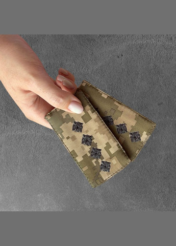 Набір з 2 шевронів з липучкою Звання ВСУ Капітан 5х10 см, вишитий патч у піксельному камуфляжі IDEIA (313595053)