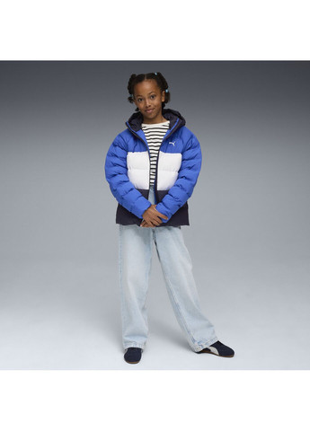 Синяя демисезонная детская куртка hooded puffer jacket youth Puma