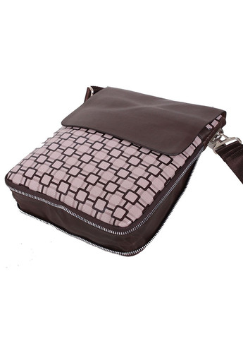 Мужская сумка из кожзама 303761 коричневая No Brand (370848190)