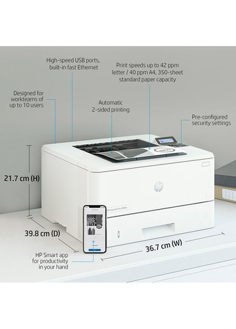 Принтер лазерный LJ Pro M4003dw с Wi-Fi (2Z610A) HP (323017668)