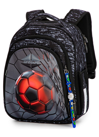 Шкільний рюкзак (ранець) сірий для хлопчика /SkyName з М'ячем 36х30х16 см для початкової школи (5028) Winner (293815069)