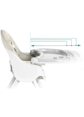 Дитяче крісло стілець для годування дітей малюків складне зі знімним підносом із ременями безпеки 3 в 1 (479224-Prob) Сіре Unbranded (316355163)