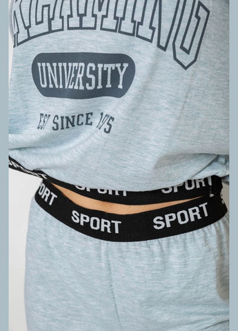 Серая всесезон пижама женская с принтом Fashion