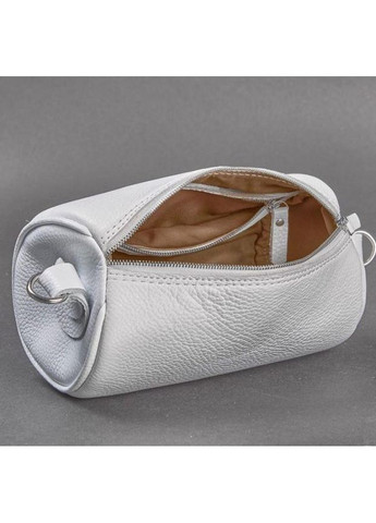 Сумка барильце на плече клатч для телефону жіноча з натуральної шкіри маленька Білий 36984 The Wings (361970315)