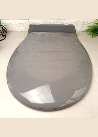 Сіра кришка-сидіння для унітазу з кріпильною поперечиною, СД-21 Sydanit (303721960)