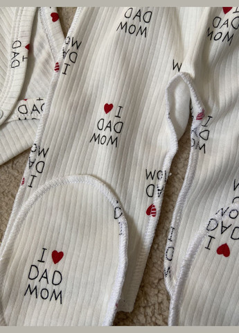 Молочний демісезонний набір боді, повзунята та шапочка-вузлик інтерлок Тімі Текс Комплект трійка