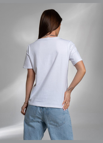 Белая летняя футболки ISSA PLUS 14582