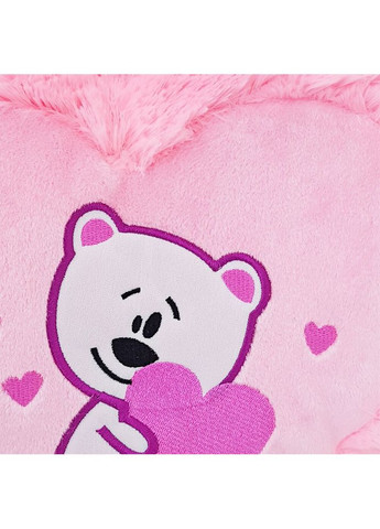 Мягкая игрушка подушка сердце с мишкой розовая для детей и интерьера уютная игрушка для подарка ProDobro (366030364)