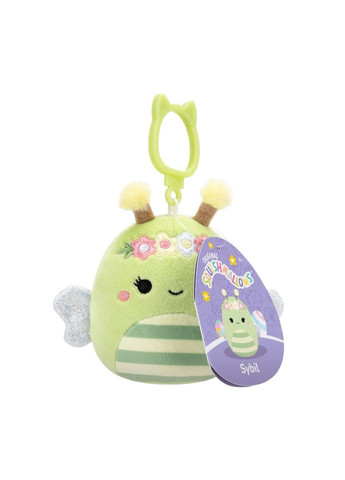 Мягкая игрушка на клипсе Пчелка Сибил SQCP00460, 9 см Squishmallows (365268014)