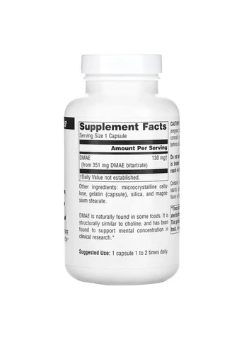 Натуральна добавка DMAE, 200 капсул Source Naturals (378788986)