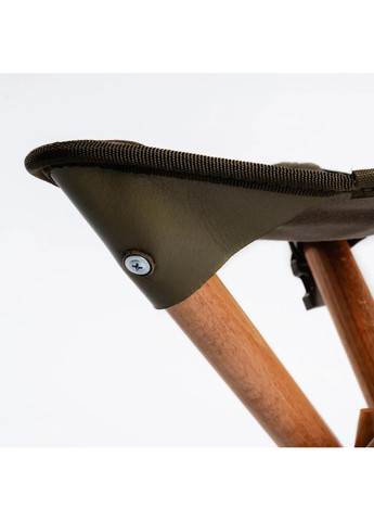 Дитячий стілець дерев'яний складаний для відпочинку на природі CТ-1д. Дерево + Брезент + Шкіра Acropolis (351850553)