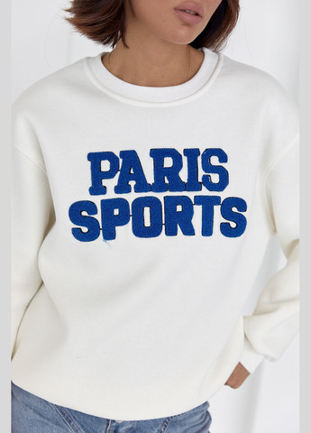 Теплый свитшот на флисе с надписью Paris Sports 5007 Lurex (280910085)