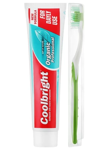 Зубна паста + Зубна щітка CoollBright Organic 175 г. Coolbright (381102448)