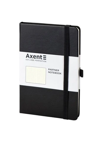 Книга записная Partner, 125x195 мм, 96 листов, точка, черная (8306-01-A) Axent крапка, чорна, 96 аркушів, 125x195 мм, Partner (400301776)