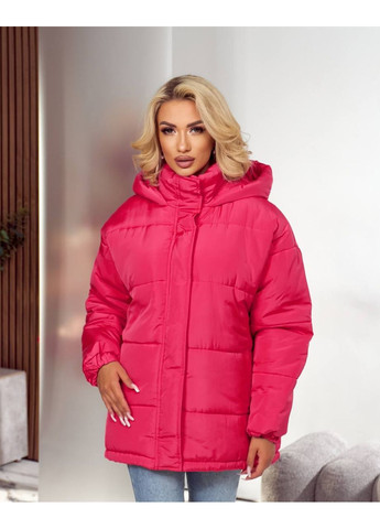 Малиновая зимняя куртка Garna